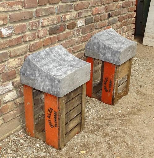 set handgekapte arduinen paalmutsen paalkoppen, Antiek en Kunst, Curiosa en Brocante, Ophalen
