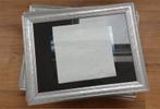 4 identieke fotolijsten met zilver-look houten lijst, Ophalen of Verzenden, Zo goed als nieuw