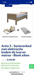 Senioren bed met elektrische bodem, Ophalen, 90 cm, Eenpersoons, Zo goed als nieuw