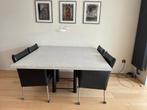 Eethoek met 4 stoelen, Ophalen, Zo goed als nieuw, Modern, 4 tot 6 stoelen