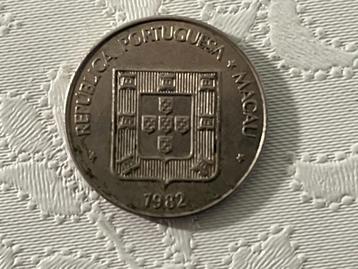 1 Pataca 1982.Macali munt beschikbaar voor biedingen
