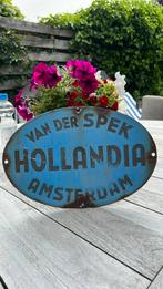 Emaille reclamebord Spek Hollandia Amsterdam vrachtwagen, Ophalen of Verzenden