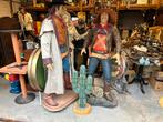 Cowboy Beelden Polyester met Cactussen, Verzamelen, Beelden en Beeldjes, Ophalen of Verzenden