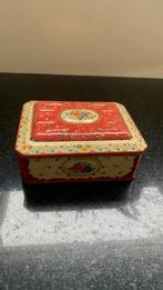Vintage  fijn gebloemd design Blik Koektrommel orig ja 50, Ophalen of Verzenden, Gebruikt, Koek(jes), Overige merken
