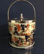 Antieke Japanse Biscuit Trommel met Zilveren Beslag, Ophalen of Verzenden