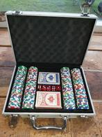Pokerspel metalen koffertje, Ophalen of Verzenden, Gebruikt, Onbekend