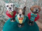 3 Engelse stijl honden  beeldjes op sokkel / bustes, Ophalen of Verzenden, Zo goed als nieuw