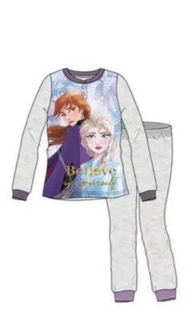 Disney Frozen Pyjama Grijs - Maat 104 - 122 - 128, Kinderen en Baby's, Kinderkleding | Maat 104, Nieuw, Meisje, Nacht- of Onderkleding