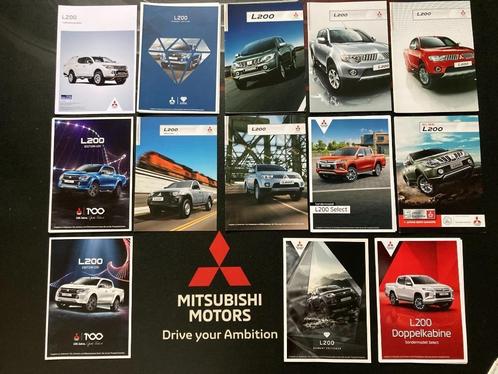 T E A B : 74 verschillende Mitsubishi L200 folders/brochures, Boeken, Auto's | Folders en Tijdschriften, Zo goed als nieuw, Mitsubishi