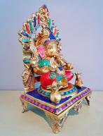 GANESHA BRONS STONEWORK 45 CM (11 KG)!, Verzamelen, Beelden en Beeldjes, Ophalen of Verzenden, Nieuw, Religie