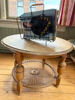 Ronde salon tafel rond jaren 60, Huis en Inrichting, Tafels | Salontafels, Ophalen, Gebruikt, 100 tot 150 cm, Rond