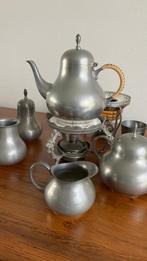 Vintage tinnen servies met theelichtje, Ophalen