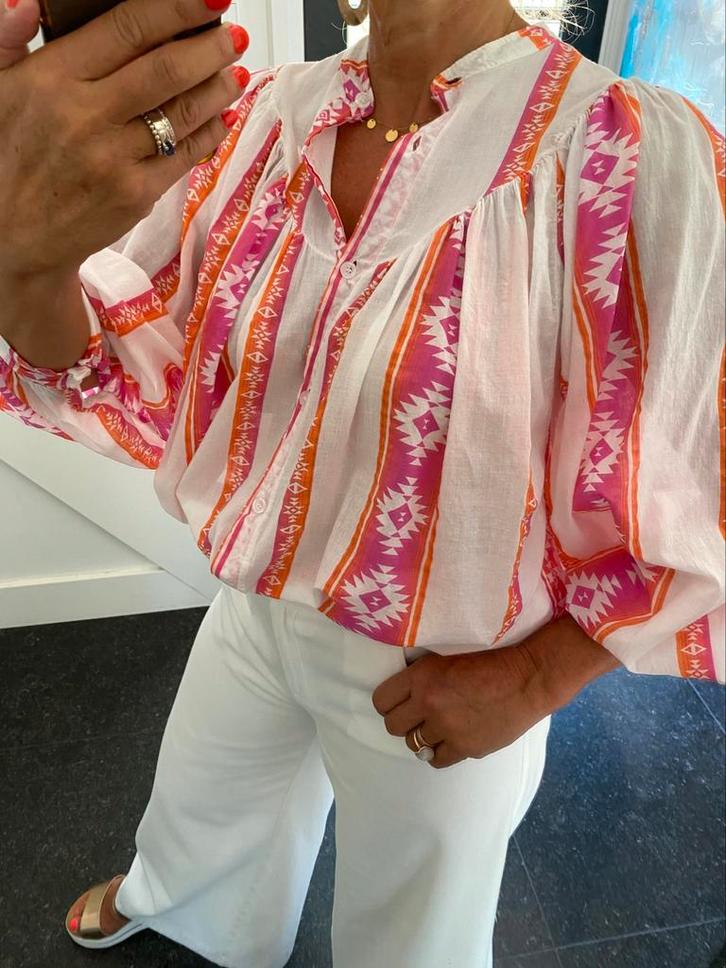 Boebou, super leuke en aparte katoenen blouse, S/M/L, Kleding | Dames, Blouses en Tunieken, Nieuw, Ophalen of Verzenden