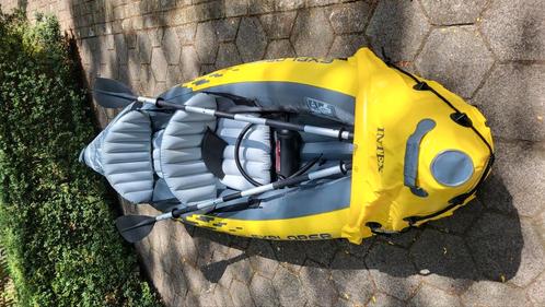 Opblaas kano, Intex Explorer K2., Watersport en Boten, Kano's, Gebruikt, Kajak, Twee personen, Opblaasbaar, Met peddels, Ophalen