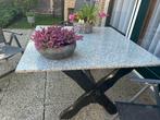 Tuintafel met een marmeren blad., Ophalen of Verzenden, Gebruikt