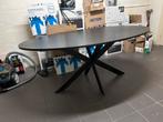 Eettafel ovaal eiken fineer (zwart) 180cm x 100cm, Ophalen, Gebruikt, 50 tot 100 cm, 150 tot 200 cm