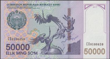 Uzbekistan 50.000 som 2017 UNC p.85 (# 675) beschikbaar voor biedingen