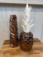 Rosé Gouden Vaas & Ananas Decoratie Set, Ophalen, Overige materialen, Overige kleuren, 50 tot 75 cm