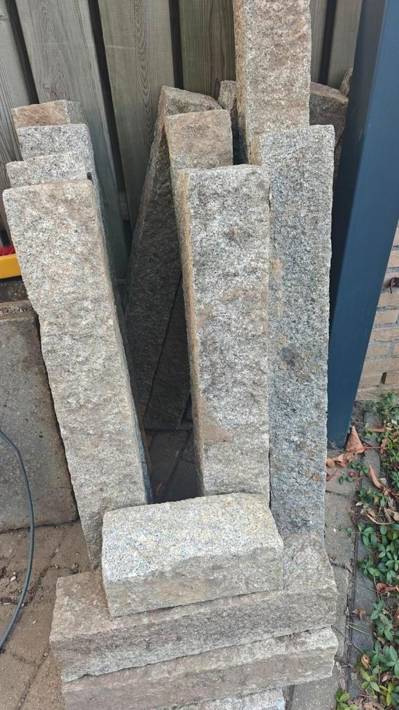 Granieten Stapelblokken 12x12 - 14 meter, Tuin en Terras, Grind, Keien en Split, Ophalen