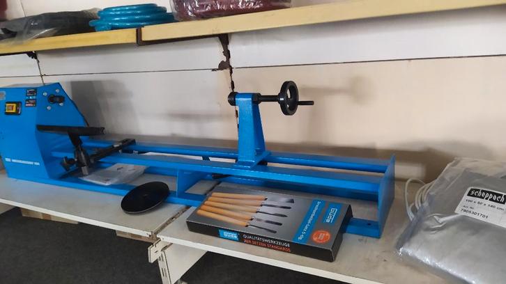 Nieuwe houtdraaibank 220 V 350 W 1000 mm met toebehoren, Doe-het-zelf en Verbouw, Draaibanken, Nieuw, Houtdraaibank, 1000 mm of meer