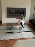 Glazen Salontafel, 100 tot 150 cm, Ophalen of Verzenden, Minder dan 50 cm, Rechthoekig