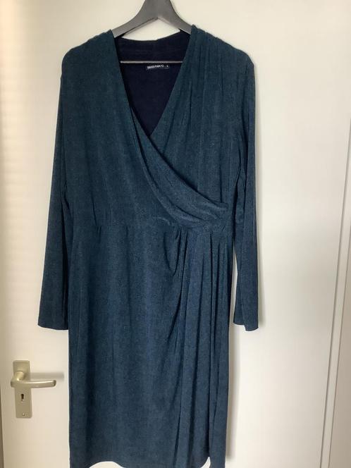 Winterjurk van Question, maat L, Kleding | Dames, Jurken, Zo goed als nieuw, Maat 42/44 (L), Blauw, Onder de knie, Ophalen of Verzenden
