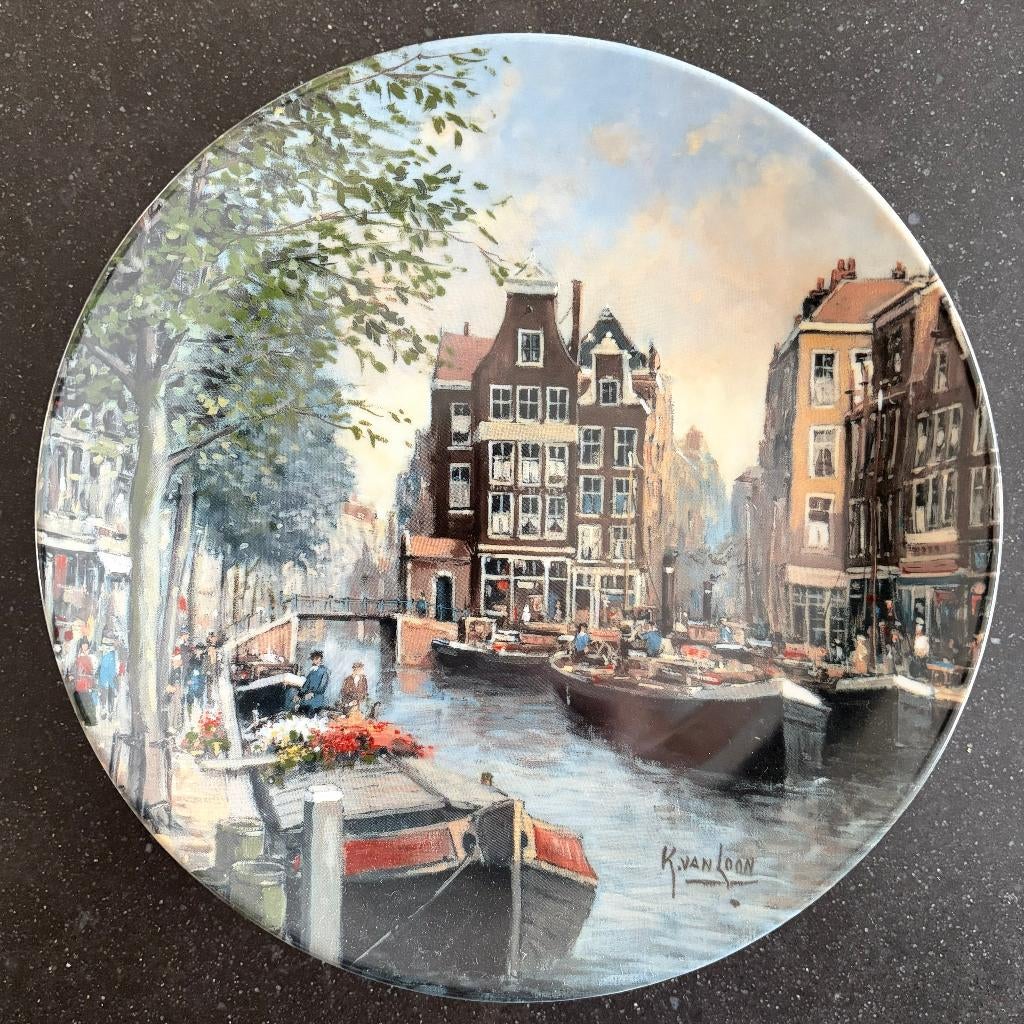 Mosa Wandbord Grachten van Holland Lente Rotterdamse Gracht, Ophalen of Verzenden