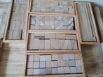 Fröbel  houten blokjes dozen 6 stuks in 1 koop, Ophalen of Verzenden, Zo goed als nieuw, Overige typen