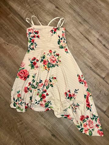 Vintage retro bloemen asymmetrische jurk 36 S boho jurkje beschikbaar voor biedingen