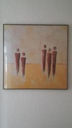 Modern Schilderij met 5 Personage's ( 71 bij 71 cm ), Ophalen