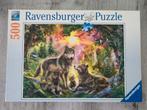 Ravensburger Puzzel - Wolven Familie 500 stukjes, Ophalen of Verzenden, 500 t/m 1500 stukjes, Zo goed als nieuw, Legpuzzel