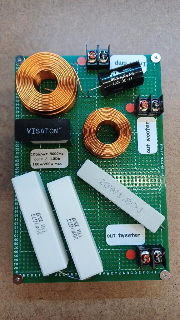 Wenst u een cross-over voor Diy luidsprekers project + L-pad, Audio, Tv en Foto, Luidsprekers, Zo goed als nieuw, Front, Rear of Stereo speakers