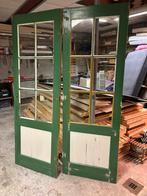 Oude jaren 30 deuren met glas, Doe-het-zelf en Verbouw, Deuren en Horren, Ophalen, Gebruikt, 80 tot 100 cm, Binnendeur