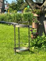 Gave luxe / industriële dranktrolley, Huis en Inrichting, Ophalen, Gebruikt, 5 tot 15 flessen, Metaal