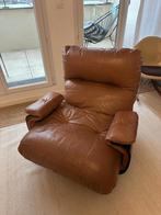 Marsala Fauteuil bruin leer Ligne roset 1970, Ophalen of Verzenden, Zo goed als nieuw, 75 tot 100 cm, Leer