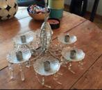 Nostalgische Brocante Kaarsen Kandelaar, Antiek en Kunst, Ophalen of Verzenden