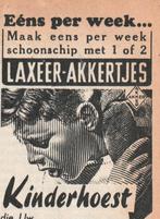 Retro reclame 1953 Akkertjes Akker's abdijsiroop kinderhoest, Verzenden, Overige typen