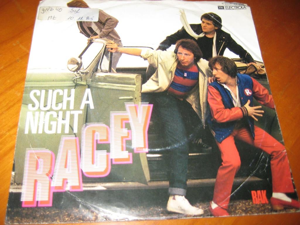 Racey: Such a night, Ophalen of Verzenden, Zo goed als nieuw, Pop, Single