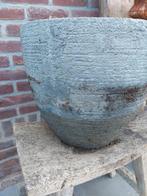 Grijze Bloempot Betonlook, Ophalen, Gebruikt, 40 cm of meer, Rond