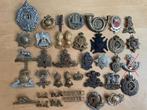 WW2 Brits embleem, metaal, versch. units & Parachute Reg., Ophalen of Verzenden, Landmacht, Engeland, Embleem of Badge