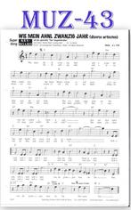 Muz43 bladmuziek super song -Wie mein Ahnl Zwanzig War, Gebruikt, Piano, Ophalen of Verzenden, Artiest of Componist