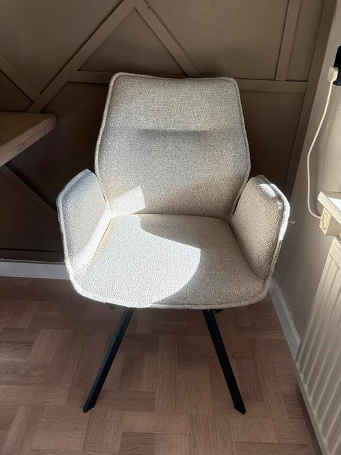 6x Taupe Stoelen, Huis en Inrichting, Stoelen, Zo goed als nieuw, Vijf, Zes of meer stoelen, Stof, Bruin, Ophalen