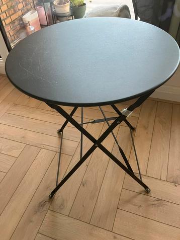 Inklapbare bistrotafel rond ø60cm in gepoedercoat staal beschikbaar voor biedingen