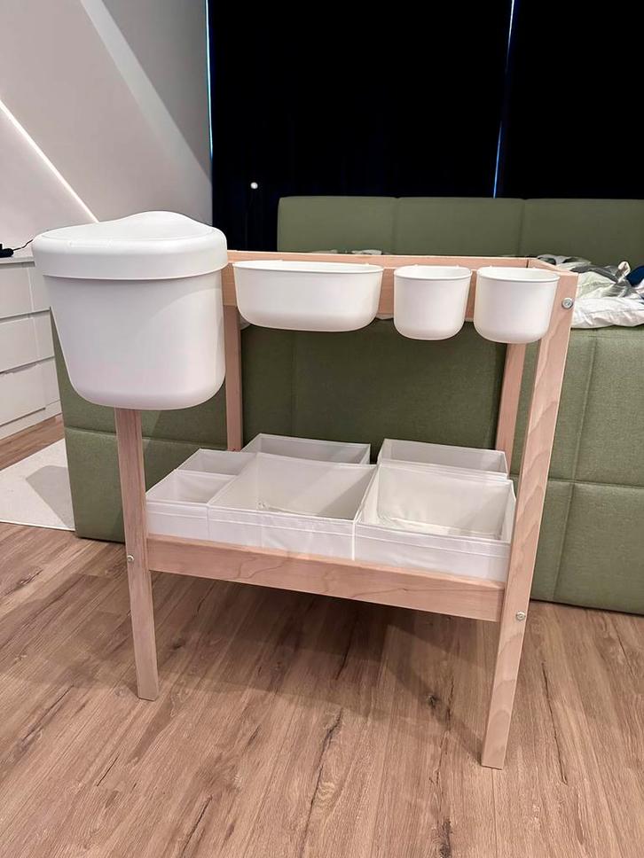 IKEA SNIGLAR Commode, beuken/wit, 72x53x87 cm - z.g.a.n., Kinderen en Baby's, Badjes en Verzorging, Zo goed als nieuw, Aankleedkussen