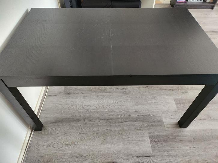 Grote eettafel zwart IKEA Bjursta, Huis en Inrichting, Tafels | Eettafels, Gebruikt, 50 tot 100 cm, 200 cm of meer, Vijf personen of meer