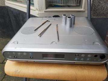 Radio cd speler MT Logic, grijs, antenne, ingebouwde speak