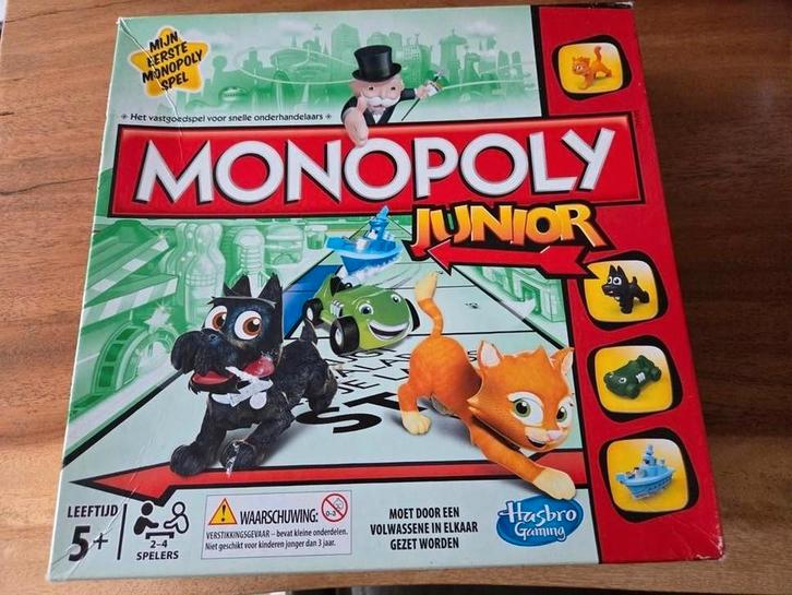 Monopoly Junior - Leuk en leerzaam!, Hobby en Vrije tijd, Gezelschapsspellen | Bordspellen, Gebruikt, Een of twee spelers, Drie of vier spelers