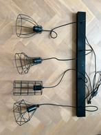 Hanglamp - Zwarte eettafel lamp - industrieel, Huis en Inrichting, Ophalen, Metaal, 50 tot 75 cm