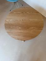 Ronde Eikenhouten Salontafel, Zo goed als nieuw, Minder dan 50 cm, Eikenhout, Rond