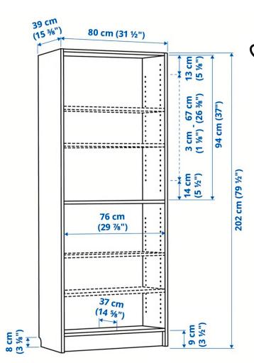 Zwarte boekenkast bij Ikea [Billy] - afbeelding 4